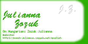 julianna zozuk business card